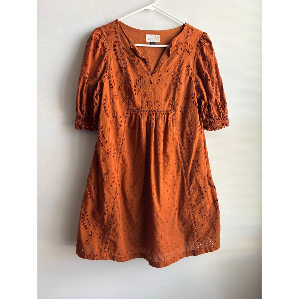 Universal Thread Orange Eyelet Dress Women XS